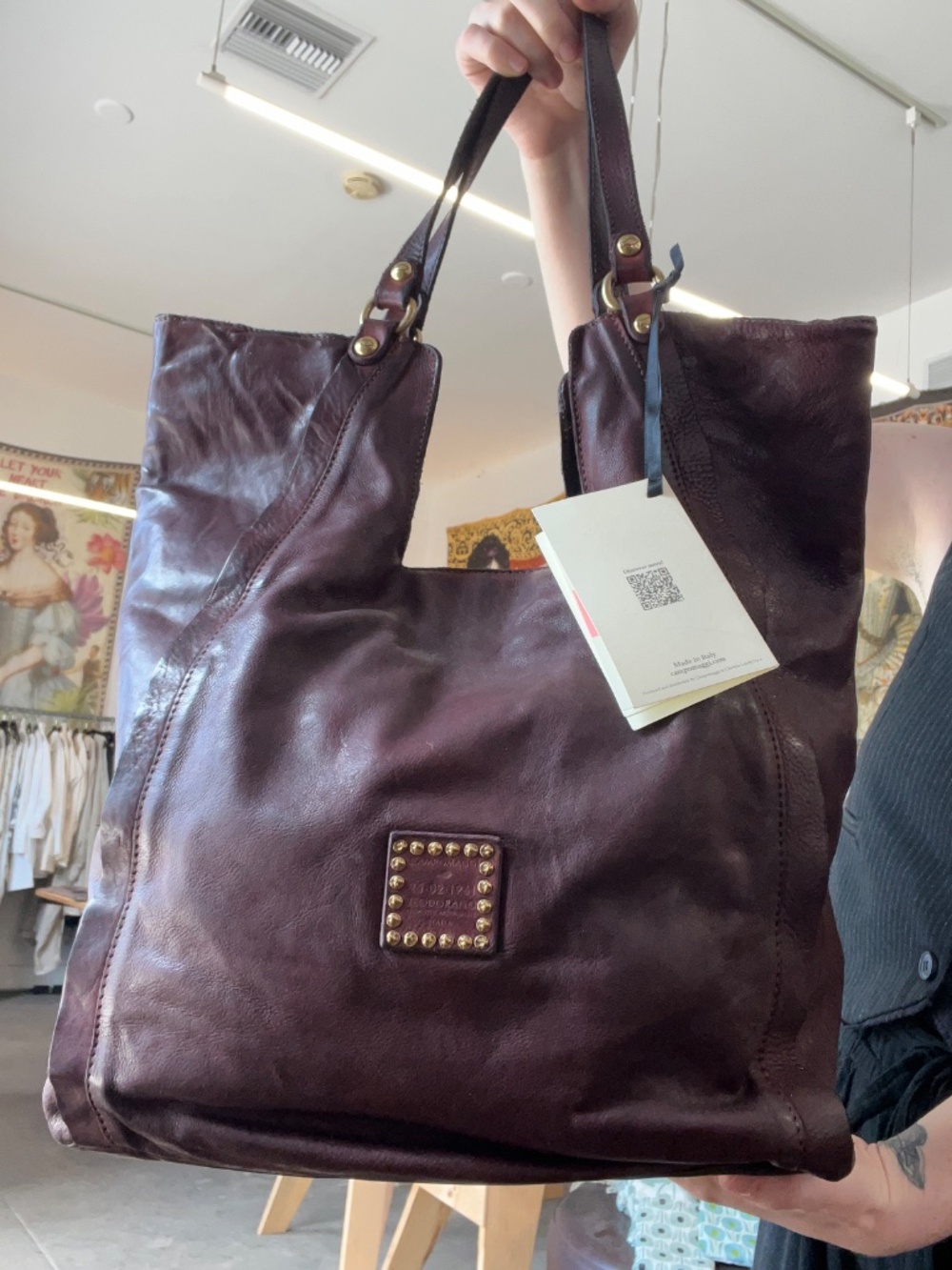 Campomaggi Embellished Tote in Vinaccia - Picture 3 of 3